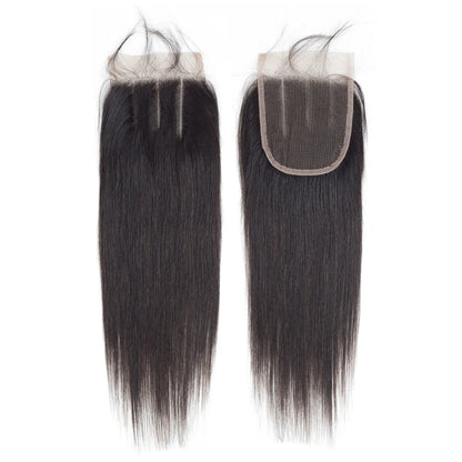 13x4 Transparent Lace Frontal – Brazilian Straight Human Hair Closure 4x4, 5x5, 6x6, 24 Inch for Women