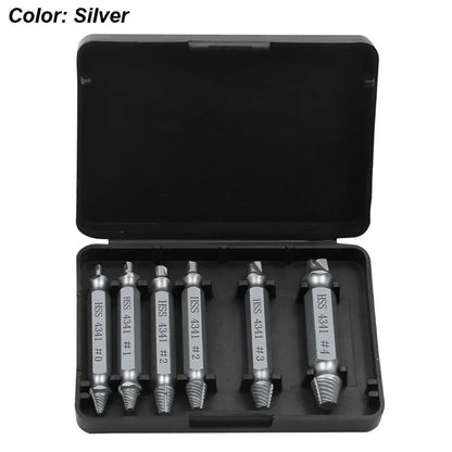 Damaged Screw Extractor Set - HSS Drill Bit Kit for Removing Stripped Broken Screws with Power Tools