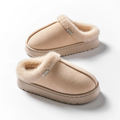 Fashion Women’s Fluffy Slippers – Warm Anti-Slip EVA Indoor Shoes with Thick Sole for Autumn & Winter