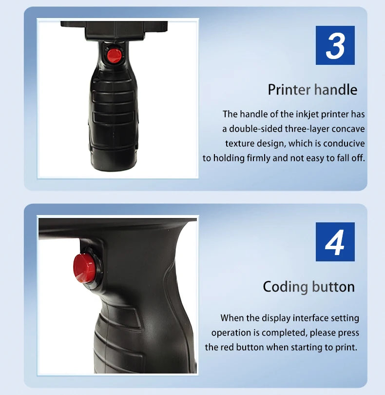 DCODE 1755PLUS Portable Handheld Inkjet Printer – 12.7mm Text, QR, Barcode, Logo & Date Printing Machine