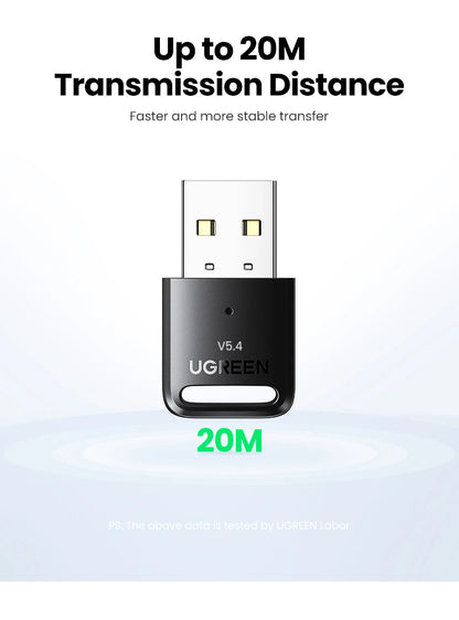 Bluetooth 5.4 USB Adapter for PC – Wireless Dongle for Mouse, Keyboard, Audio & Music Receiver Transmitter