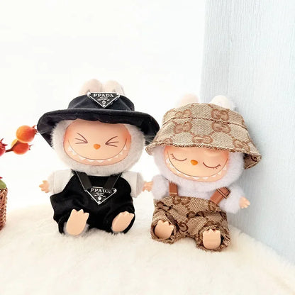 Anime Labubu Doll Clothes — Fashion Overalls for Labubu Idol V1/V2, 15/17cm Plush Doll Clothing Accessories, In Stock