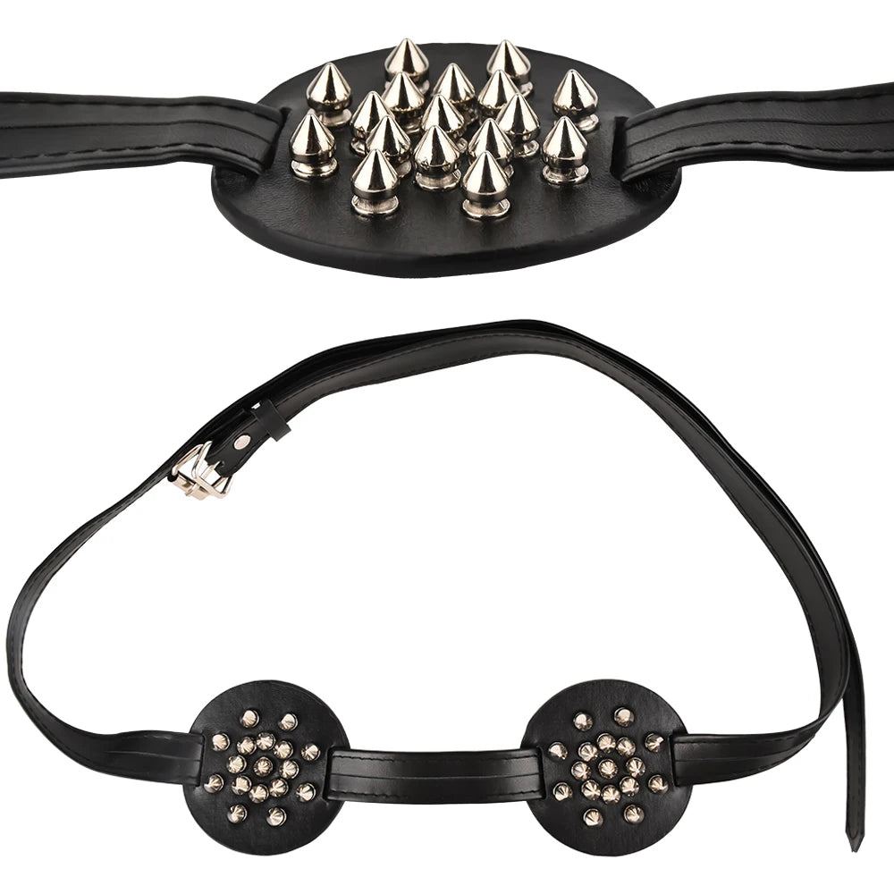 QKKQ Breast Harness and Nipple Cover Straps - Adjustable BDSM Chest Binder for Adults