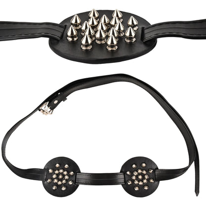QKKQ Breast Harness and Nipple Cover Straps - Adjustable BDSM Chest Binder for Adults