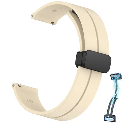 20mm/22mm Silicone Watch Strap - Magnetic Buckle Sport Band for Samsung Galaxy Watch, Huawei Watch GT 2/3 and Gear S3