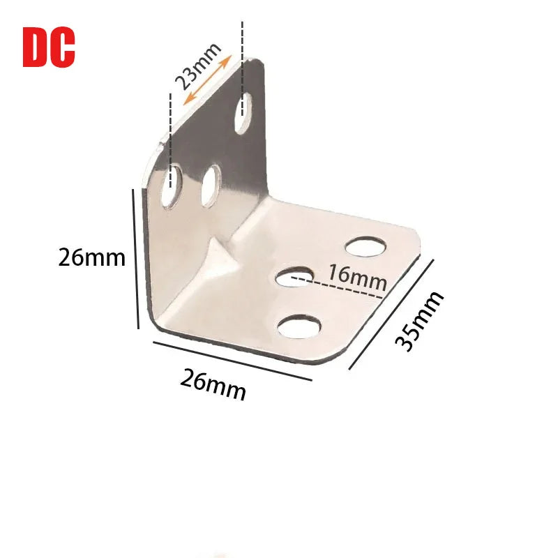 20-Piece Stainless Steel L-Shaped Corner Brackets - 90 Degree Right Angle Hardware for Cabinets & Furniture