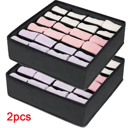 Underwear & Sock Storage Organizer Box – Bra, Socks & Clothing Drawer Divider for Wardrobe & Cabinet Organization System