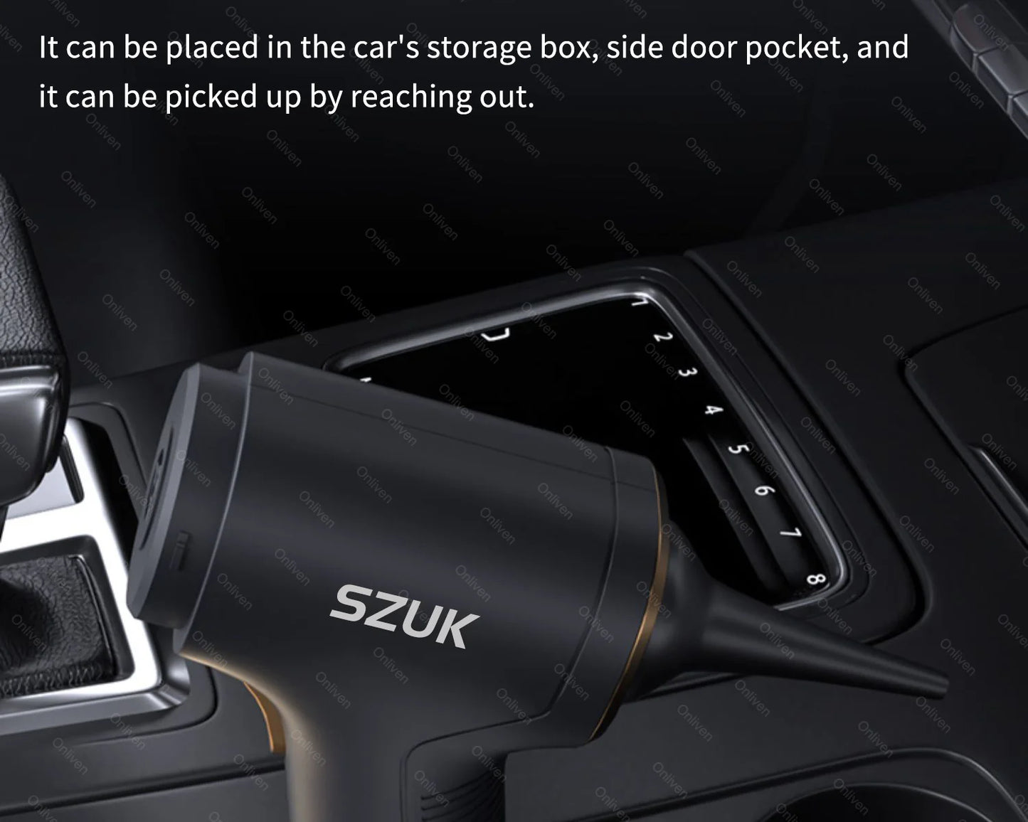 SZUK 98000PA Mini Car Vacuum Cleaner — Powerful Handheld Wireless Portable Cleaner with Strong Suction