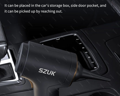 SZUK 98000PA Mini Car Vacuum Cleaner — Powerful Handheld Wireless Portable Cleaner with Strong Suction