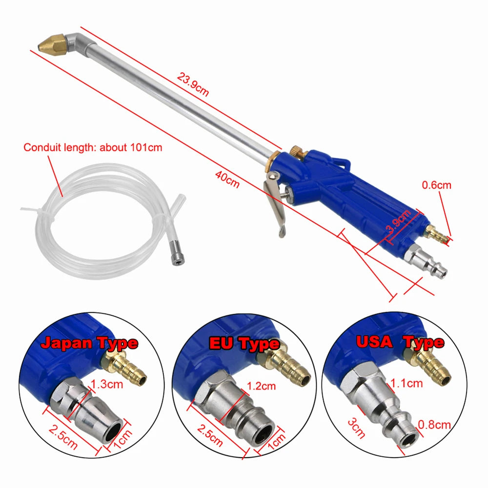 High-Pressure Car Engine Cleaning Gun: Pneumatic Water Tool for Efficient Car Repair - 40cm Length, Removes Engine Oil Deposits