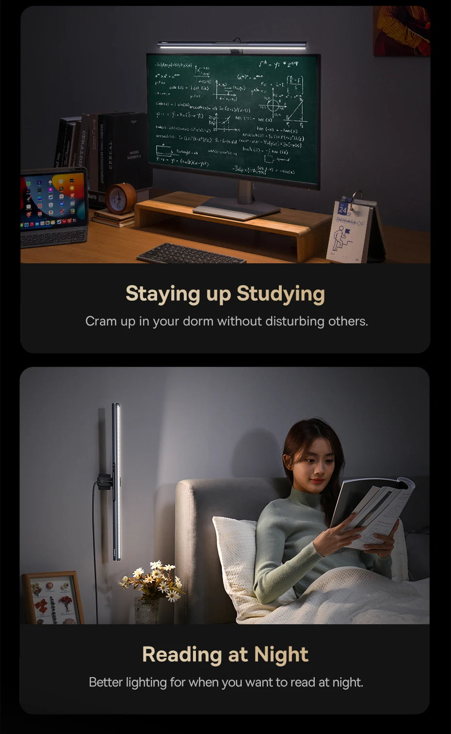 Baseus Magnetic USB Computer Screen Light – Hanging LED Desk Lamp for Monitor, Laptop, and Reading