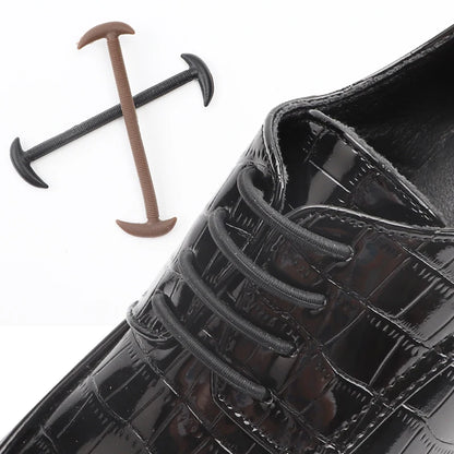 12 Pcs No Tie Shoelaces – Silicone Elastic Shoe Laces for Men’s and Women’s Casual Leather Shoes