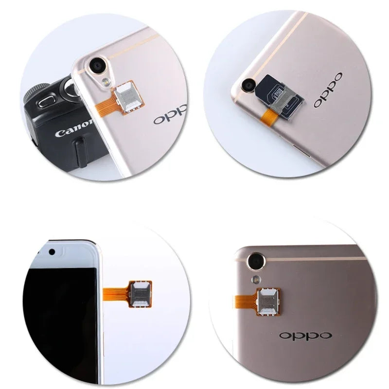 Dual SIM Extender Card Adapter – Micro SD TF Hybrid Slot for Nano SIM, Universal Android Phone Card Switch