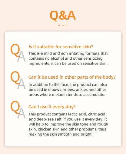 Orange Exfoliating Gel 50g — Dead Skin Remover, Brightening Peeling Scrub, Hydrating & Whitening Korean Skincare Moisturizer