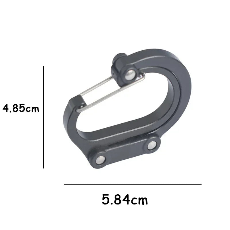 360° Rotating Gear Clip Carabiner - Multifunctional Strong Buckle Hook for Camping, Hiking & Travel Backpacks