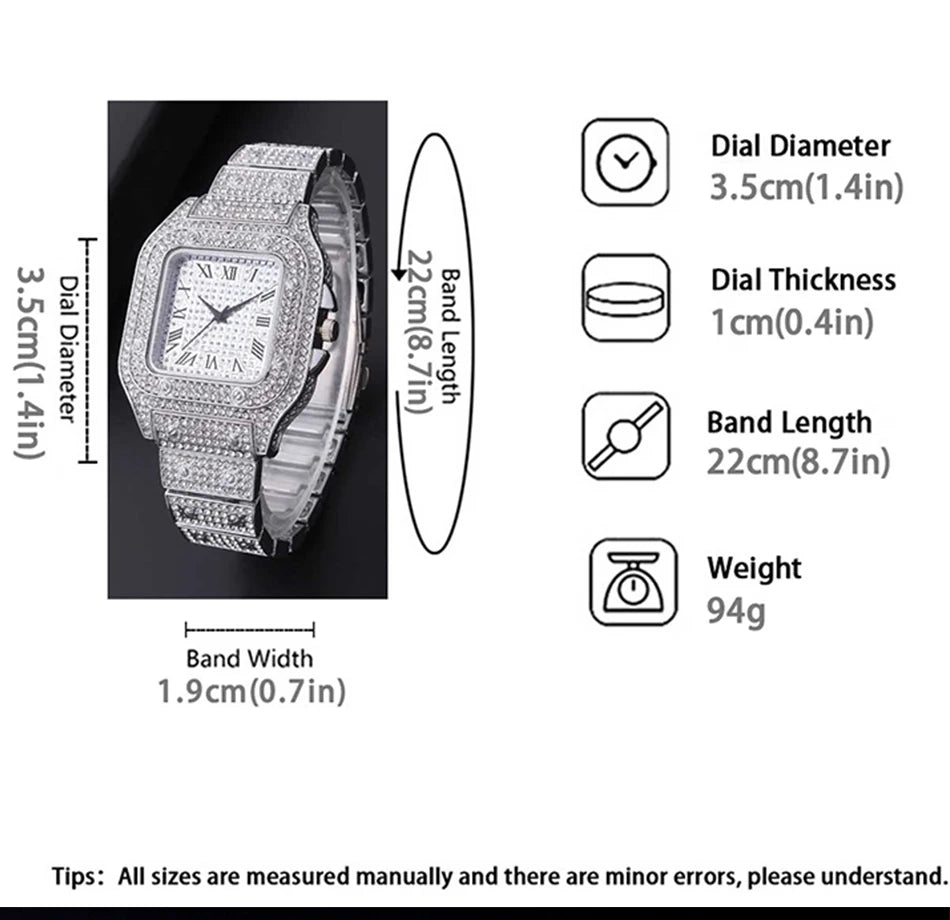 Luxury Silver Stainless Steel Quartz Watch for Men – Dainty Business Casual Wristwatch