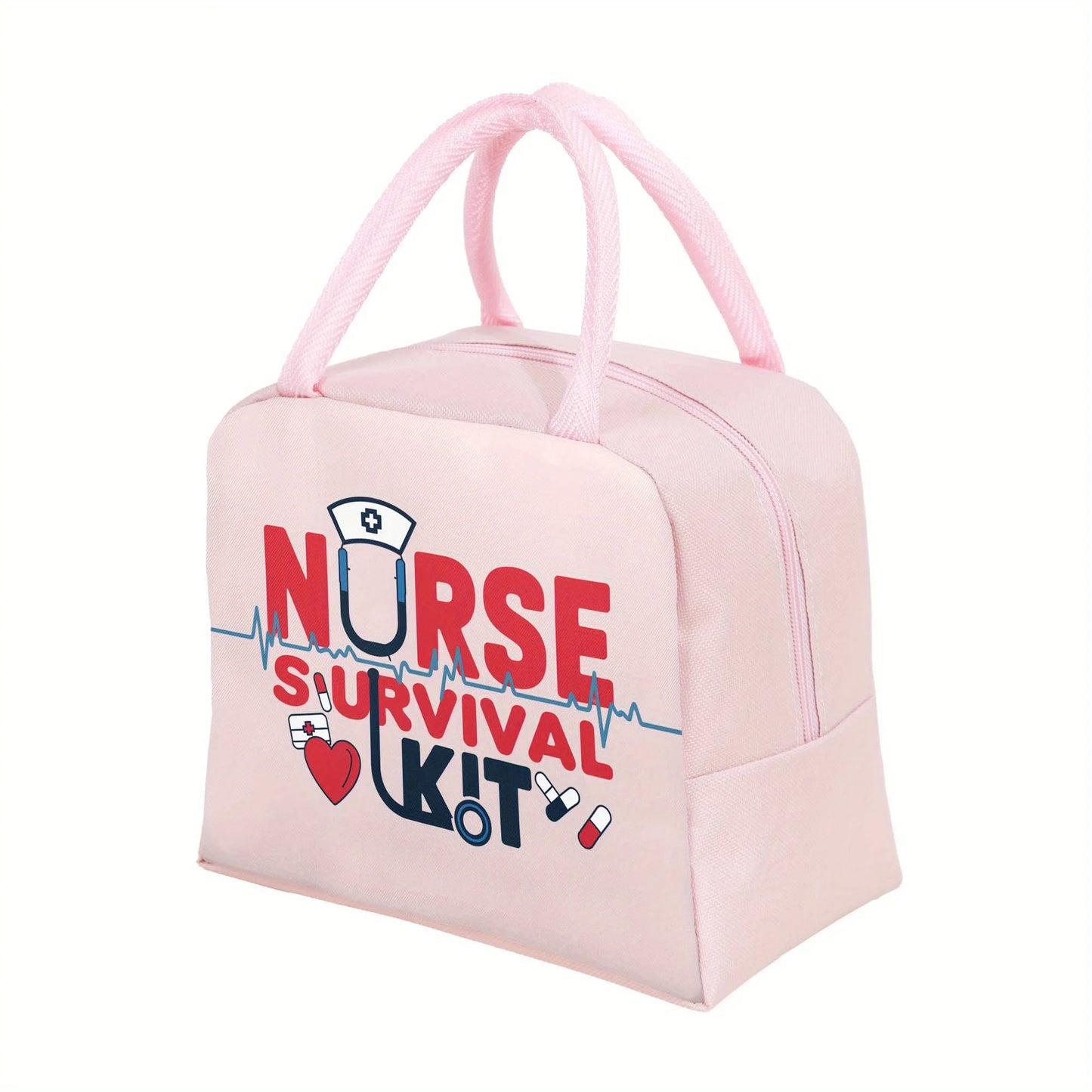 Nurse Image Theme Insulated Lunch Bag - Perfect for Students, Adults, Work, and Daily Use