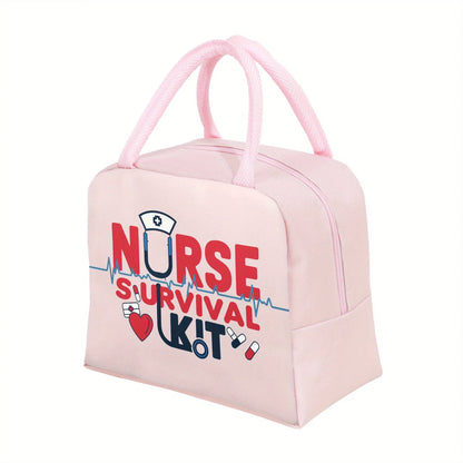 Nurse Image Theme Insulated Lunch Bag - Perfect for Students, Adults, Work, and Daily Use