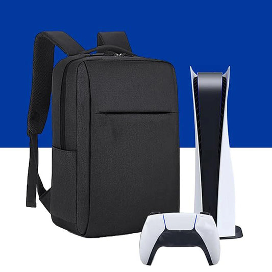 PS5 Gaming Travel Backpack – Protective Carrying Storage Case Bag for PlayStation 5 Console & Game Discs, Black Edition