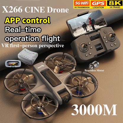 X226 Drone VR – Brushless RC Quadcopter with Dual HD Camera, Optical Flow Hover, Obstacle Avoidance, Remote Control Toy for Boys