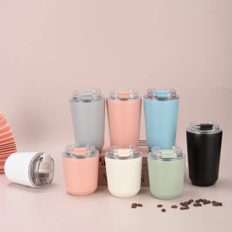 Vacuum Insulated 240ml Car Travel Coffee Cup – Double Wall Thermos Bottle for Hot & Cold Temperature Retention