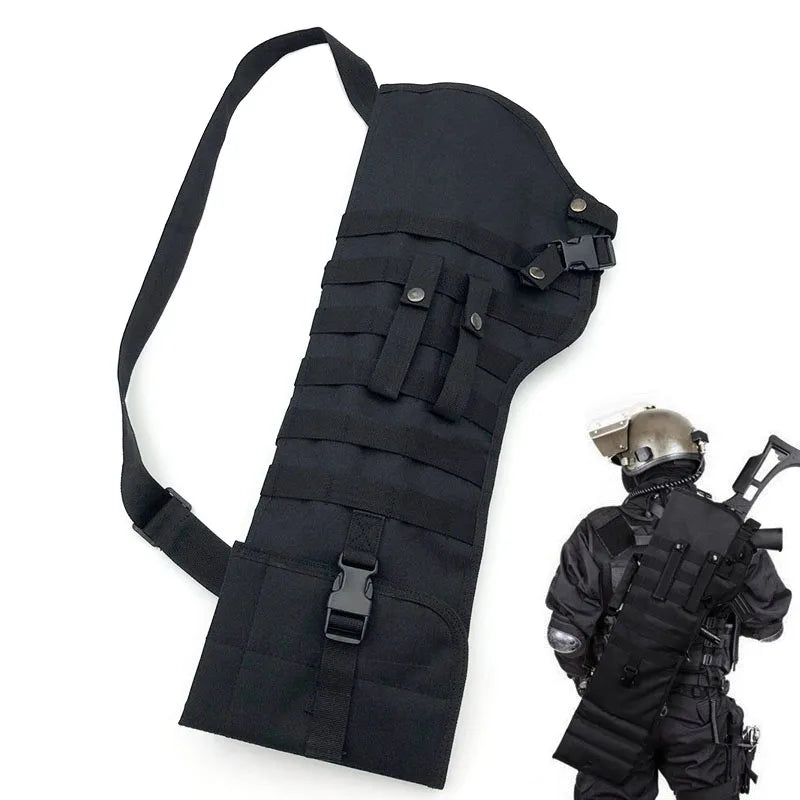 Tactical MOLLE Rifle Scabbard Backpack – Outdoor Hunting Shoulder Shotgun Storage Bag Holster Case for M4, AK & Long Firearms