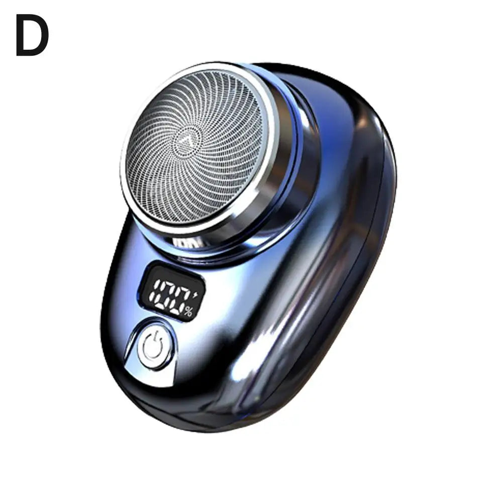 Portable Mini Electric Razor for Men – Cordless Pocket Beard Shaver with Digital Display