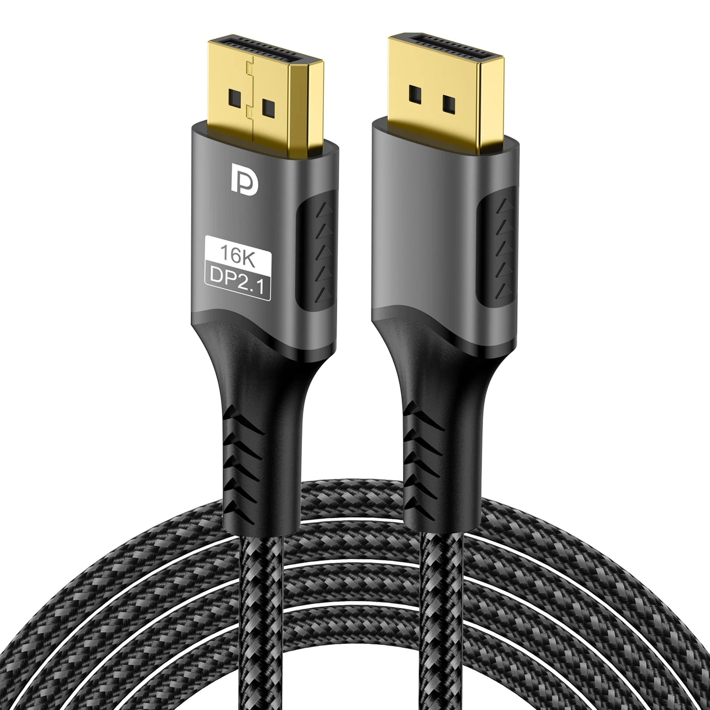 16K DisplayPort 2.1 Cable – 8K@120Hz, 4K@240Hz, 80Gbps HDR Video & Audio for Laptop, TV, Xbox, Projector, Gaming Monitor