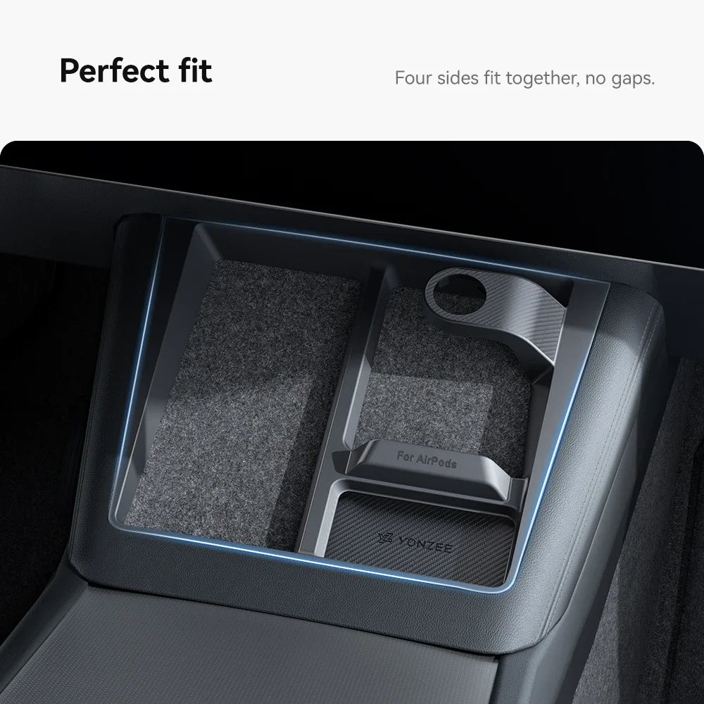 Wireless Charging Protective Frame for Tesla Model 3/Y Highland - Non-Slip Limiter for Phones, Headphones, and Watches