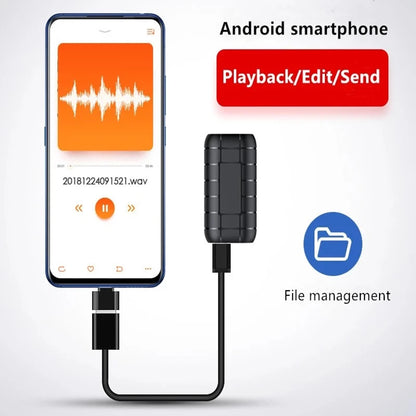 Mini Voice Activated Digital Recorder – Portable 500-Hour Professional Sound Dictaphone, Small Audio Recording Device