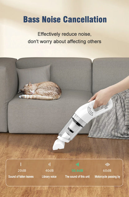 Handheld Rechargeable Vacuum Cleaner – Portable Wireless Dual-Purpose Car & Home Dust Catcher 10000PA