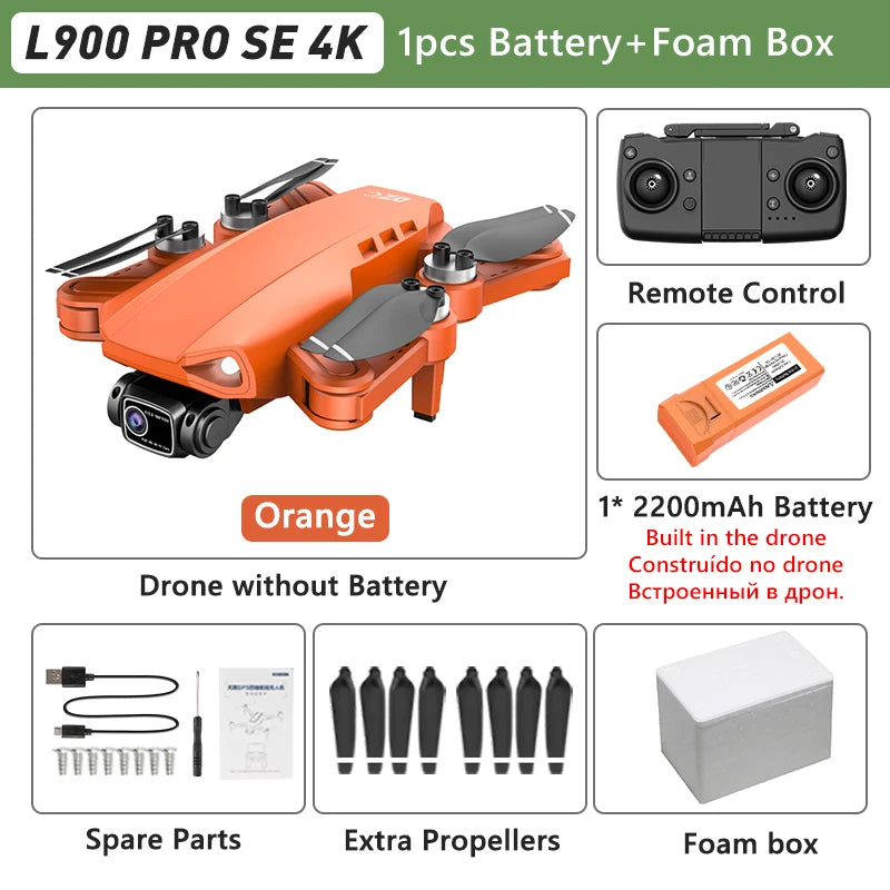 LYZRC L900 PRO GPS Drone – 4K HD Dual Camera, 5G WiFi, Brushless Motor, FPV Quadcopter, Foldable Aerial Photography Drone