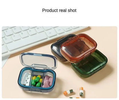 Mini Medicine Pill Box – Portable Drug Storage, Pills Dispenser & Organizer, Tablet Container Case
