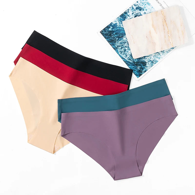 TrowBridge 5PCS Women's Seamless Panties Set – Comfortable Sport Briefs, Soft Breathable Lingerie Underwear