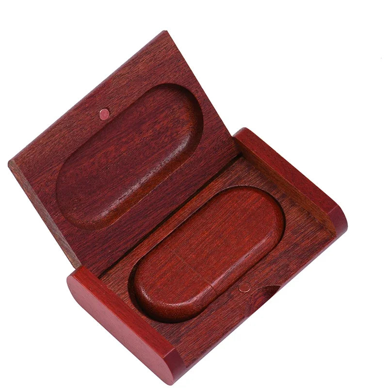 Custom Logo Wooden USB 2.0 Flash Drive with Box – 4GB 16GB 32GB 64GB Memory Stick for Wedding Photography Gifts