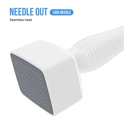 140A Derma Stamp Microneedling Face Roller Massager - Adjustable Titanium Needle Length for Skincare, Beard Growth, and Scalp Hair - Enhance Your Routine