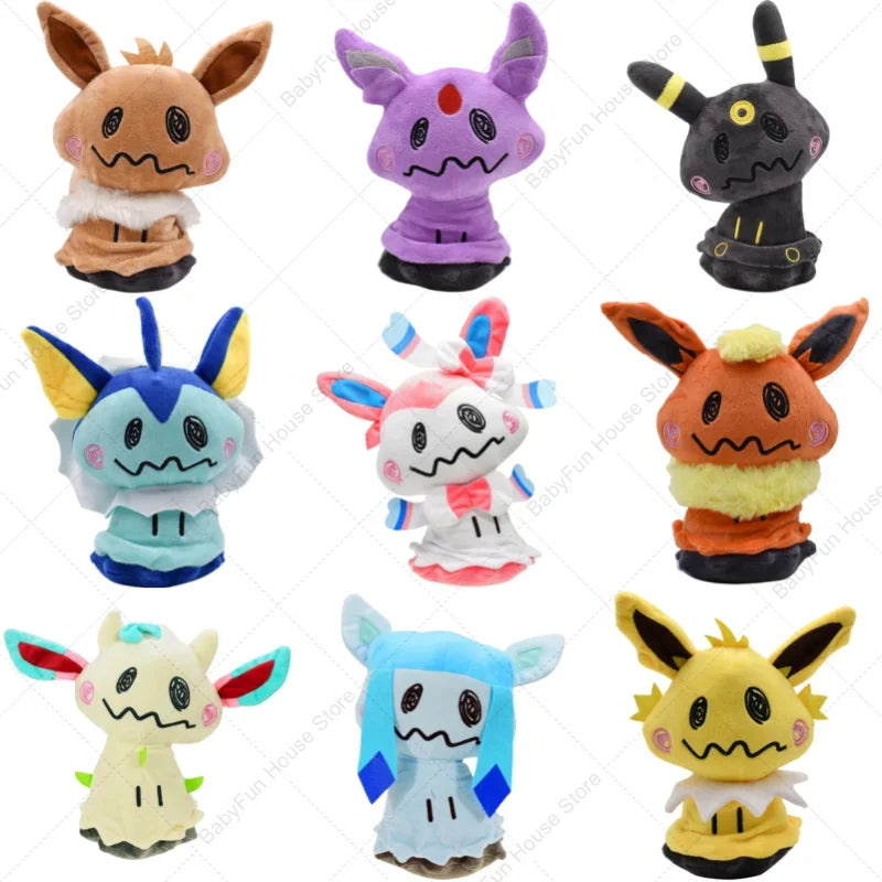 Pokémon Plush Toy Collection – Shiny Mimikyu, Charizard, Snorlax, Eevee Evolutions and Collectible Gift Dolls