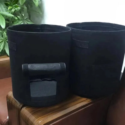 Versatile Felt Plant Grow Bags: Ideal for Greenhouse, Garden, and Vegetable Growing - 3 Sizes Available