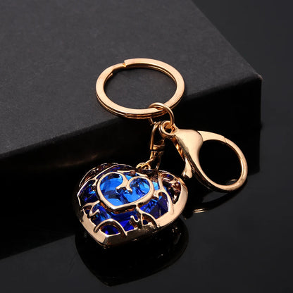Skyward Sword Heart Keychain - Red Crystal Heart Container Pendant for Fans