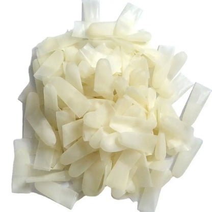 100Pcs Transparent Finger Covers - Disposable Anti-Static Non-Slip Latex Fingertip Protectors for Dust-Free Workplace Use