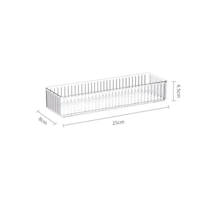 Transparent Plastic Storage Box – Desk Organizer Container for Jewelry, Makeup, and Drawer Organization
