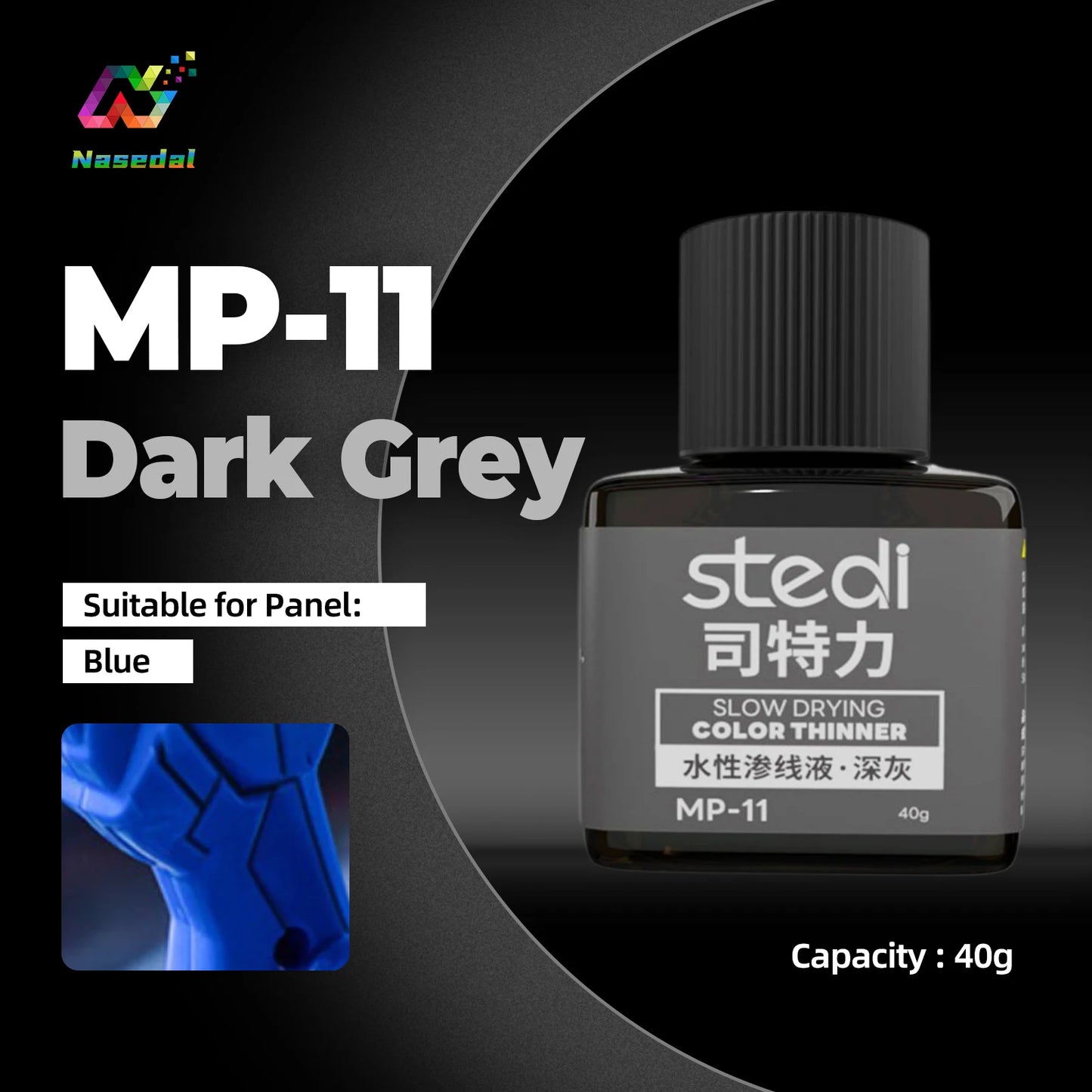 Stedi MP-07~MP-18 Weathering Acrylic Paint – 40g for Gundam & Military Models, Panel Lining DIY Craft Supplies