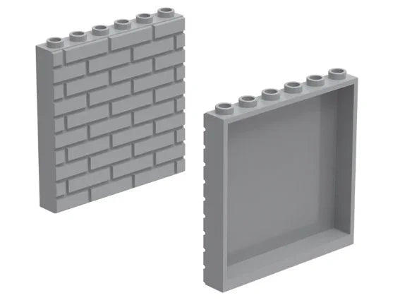 DIY Wall Panel 1×6×5 Building Block Set - 10-Piece Enlighten Brick Compatible Parts