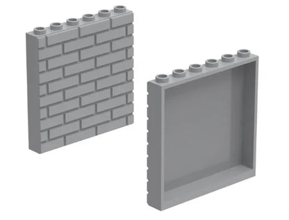 DIY Wall Panel 1×6×5 Building Block Set - 10-Piece Enlighten Brick Compatible Parts