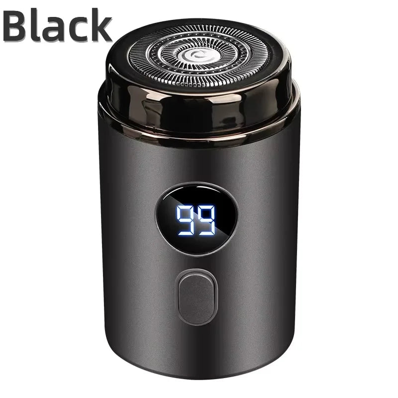 Men’s Electric Mini Shaver | Rechargeable Type-C LED Display Wet & Dry Razor for Home & Travel