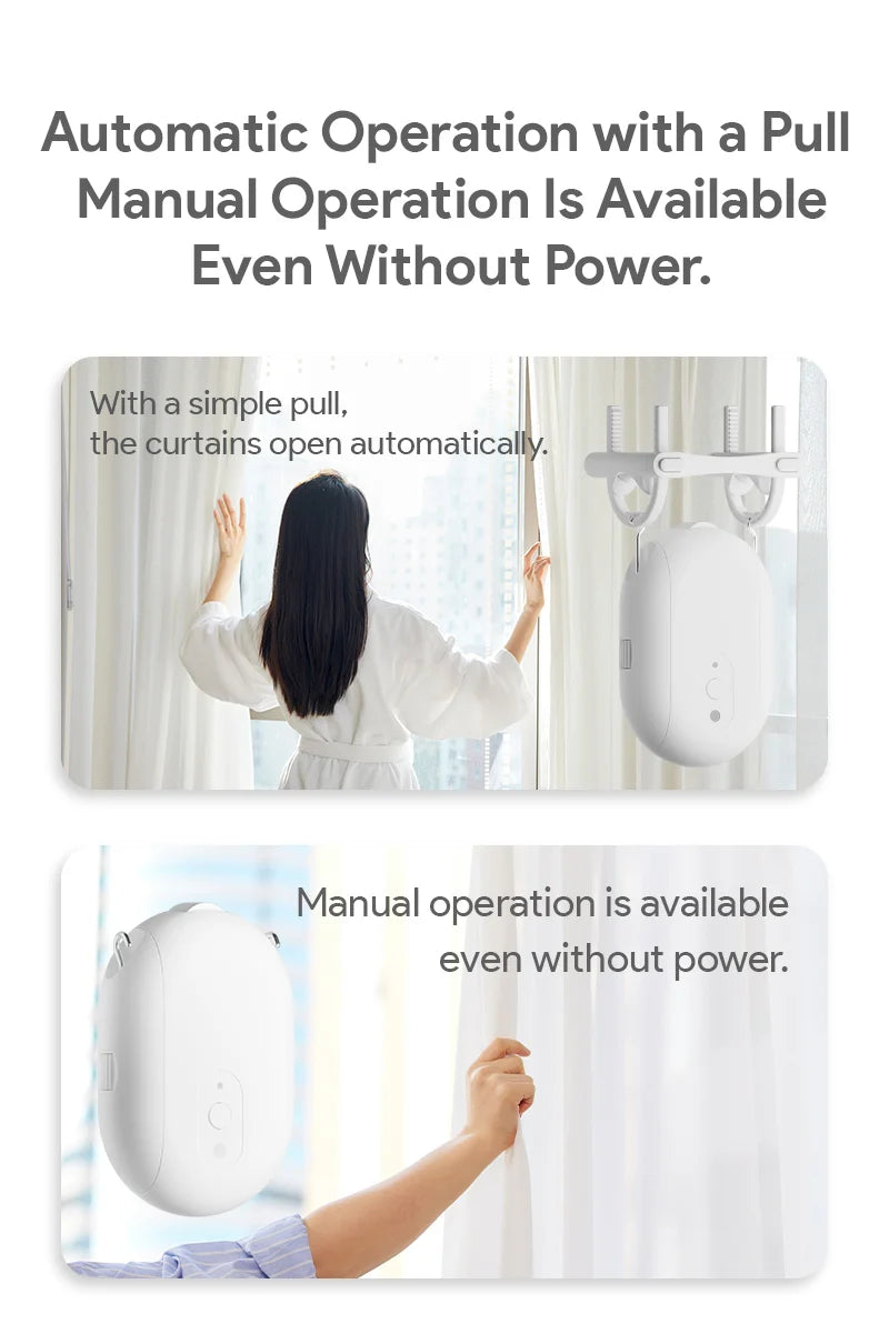 Tuya Smart Zigbee Curtain Motor with Hooks – T U Rail Smart Curtain Pusher, Siri, Google Home & Alexa Voice Control