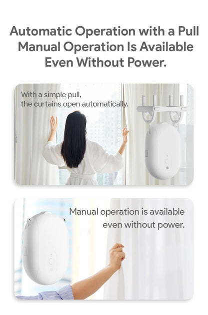 Tuya Smart Zigbee Curtain Motor with Hooks – T U Rail Smart Curtain Pusher, Siri, Google Home & Alexa Voice Control
