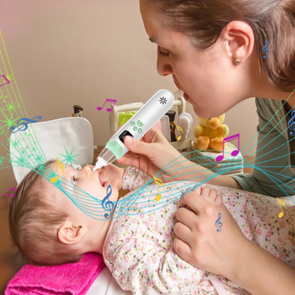 Electric Baby Nasal Aspirator - Adjustable Suction Nose Cleaner with 3 Silicone Tips and Low-Noise Design