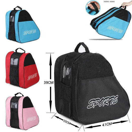 Portable Roller Skates Bag – Large Capacity Breathable Storage for Kids’ Inline & Ice Skates