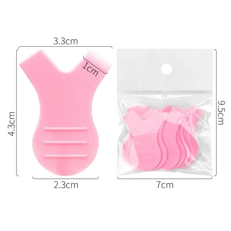 10pcs Reusable Eyelash Brushes – Y Shape Comb for Lash Lifting, Curling & Extension Perm Tools